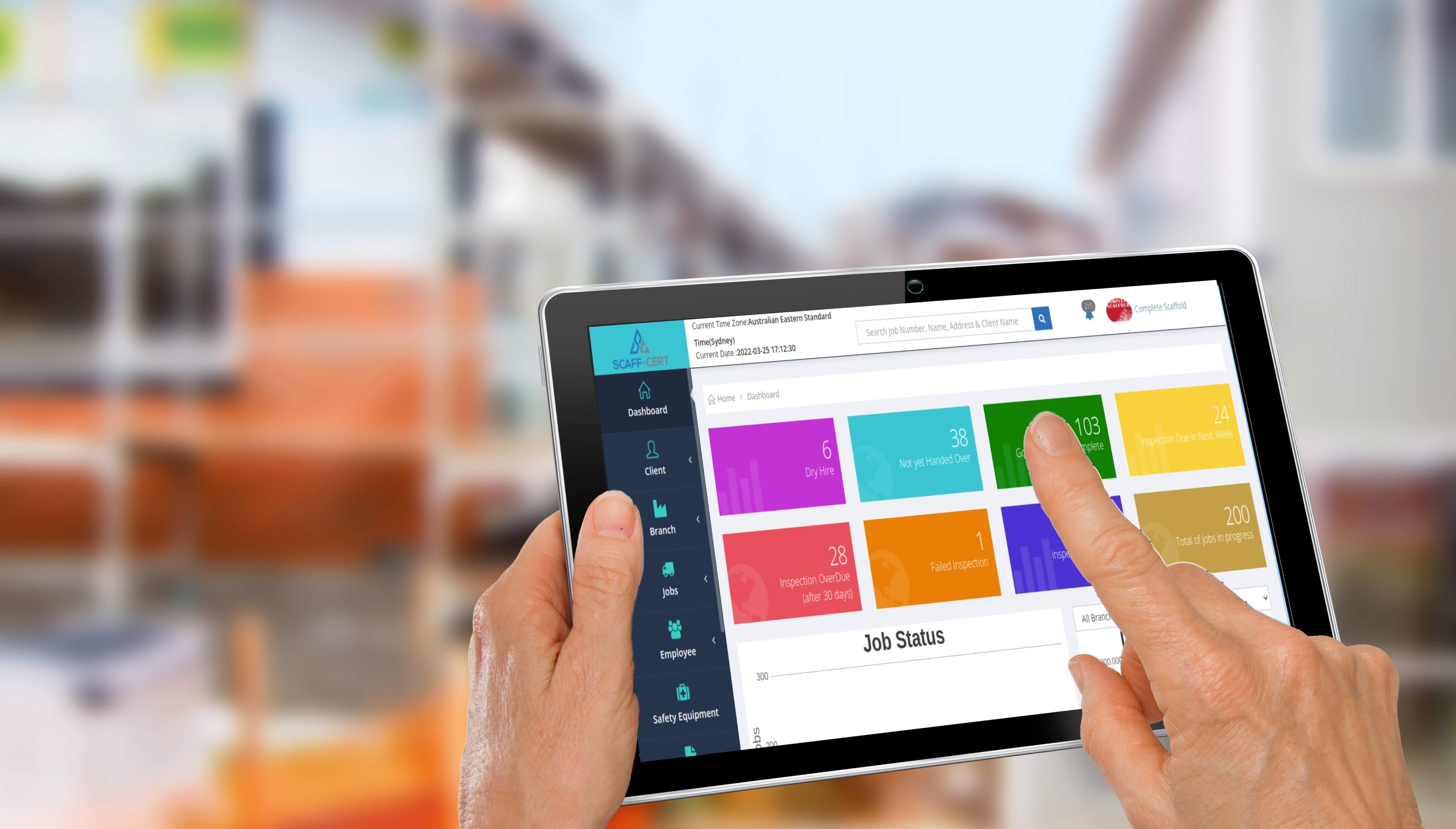 Manage scaffold inspections on-site with your device